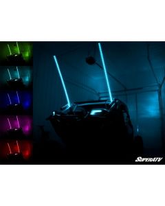5' RGB LED UTV Whip Lights Black ESkape.ca