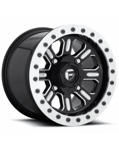 Fuel UTV Hardline D910 Gloss Black & Milled 15 Inch Beadlock Wheel Set Eskape.ca